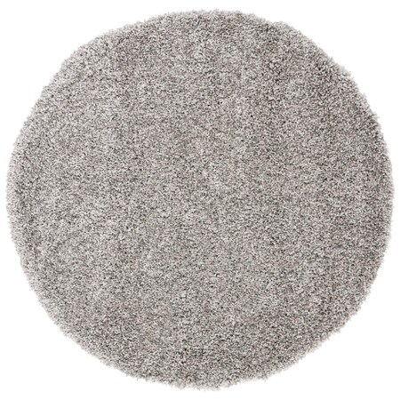 Safavieh 3 x 3 ft. California Shag Contemporary Round Rug, Silver SG151-7575-3R